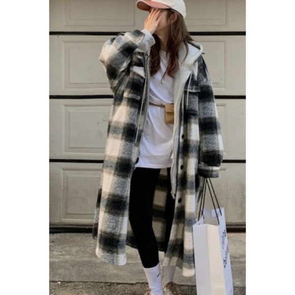 Jackets & Blazers - LAST ONE Snow Way Plaid Jacket Heavyweight Flannel Coat OS